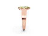 Rose gold Fancy Yellow Marquise Cut Diamond Channel Set Solitaire Ring with Four-Prong Setting_14
