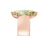 Rose gold Fancy Yellow Marquise Cut Diamond Channel Set Solitaire Ring with Four-Prong Setting_17