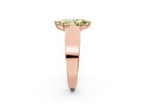 Rose gold Fancy Yellow Marquise Cut Diamond Channel Set Solitaire Ring with Four-Prong Setting_38