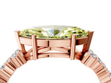 Rose gold Fancy Yellow Marquise Cut Diamond Cluster Pavé Band with Four-Prong Setting_7