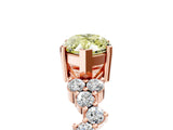 Rose gold Fancy Yellow Marquise Cut Diamond Cluster Pavé Band with Four-Prong Setting_8