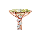 Rose gold Fancy Yellow Marquise Cut Diamond Cluster Side Stone Solitaire Ring with Prong Setting_34