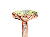 Rose gold Fancy Yellow Marquise Cut Diamond Engagement Ring with Side Stone Accents and Four-Prong Setting_101