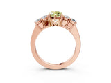 Rose gold Fancy Yellow Marquise  Cut Diamond Five-Stone Prong Set White Gold Ring_37