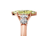 Rose gold Fancy Yellow Marquise  Cut Diamond Five-Stone Prong Set White Gold Ring_39