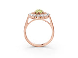 Rose gold Fancy Yellow Marquise Cut Diamond Floral Double Halo Engagement Ring with Prong Setting_27