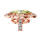 Rose gold Fancy Yellow Marquise Cut Diamond Floral Halo Split Shank Prong Setting Ring_29