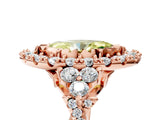 Rose gold Fancy Yellow Marquise Cut Diamond Halo Ring with Pavé Band and Four-Prong Setting_22