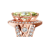 Rose gold Fancy Yellow Marquise Cut Diamond Halo Ring with Split Shank and Bezel Accents and Four-Prong Setting_5