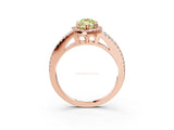 Rose gold Fancy Yellow Marquise Cut Diamond Halo Split Shank Engagement Ring_42