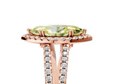 Rose gold Fancy Yellow Marquise Cut Diamond Halo Split Shank Engagement Ring_44