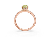 Rose gold Fancy Yellow Marquise  Cut Diamond Pavé Band Ring with Four-Prong Setting_3