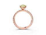 Rose gold Fancy Yellow Marquise  Cut Diamond Pavé Band with Four-Prong Setting_3