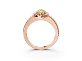 Rose gold Fancy Yellow Marquise Cut Diamond Pavé Halo Ring with Four-Prong Setting_20