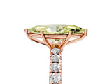 Rose gold Fancy Yellow Marquise Cut Diamond Pavé Solitaire Engagement Ring with Four-Prong Setting_22
