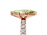 Rose gold Fancy Yellow Marquise Cut Diamond Pavé Solitaire Ring with Round Band and Prong Setting_17