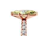 Rose gold Fancy Yellow Marquise Cut Diamond Pavé Solitaire Ring with Round Band and Prong Setting_29