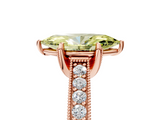 Rose gold Fancy Yellow Marquise  Cut Diamond Pave Band with Four-Prong Setting_5