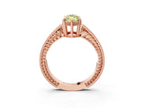 Rose gold Fancy Yellow Marquise Cut Diamond Ring with Milgrain Pavé Band and Four-Prong Setting_27