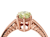 Rose gold Fancy Yellow Marquise Cut Diamond Ring with Milgrain Pavé Band and Four-Prong Setting_28