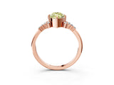 Rose gold Fancy Yellow Marquise Cut Diamond Ring with Side Stones and Four-Prong Setting_60