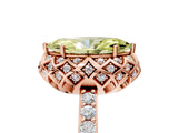 Rose gold Fancy Yellow Marquise Cut Diamond Scalloped Halo Engagement Ring with Round Shared Prong Band_17