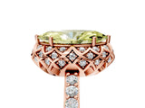 Rose gold Fancy Yellow Marquise Cut Diamond Scalloped Halo Engagement Ring with Round Shared Prong Band_29