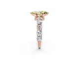 Rose gold Fancy Yellow Marquise Cut Diamond Side Stone Engagement Ring with Four-Prong Setting_26