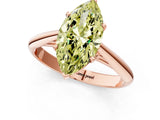 Rose gold Fancy Yellow Marquise Cut Diamond Solitaire Engagement Ring with Cathedral Setting and Four-Prong Mount_18