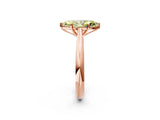 Rose gold Fancy Yellow Marquise Cut Diamond Solitaire Engagement Ring with Cathedral Setting and Four-Prong Mount_19
