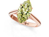 Rose gold Fancy Yellow Marquise Cut Diamond Solitaire Engagement Ring with Cathedral Setting and Four-Prong Mount_67
