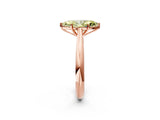 Rose gold Fancy Yellow Marquise Cut Diamond Solitaire Engagement Ring with Cathedral Setting and Four-Prong Mount_68