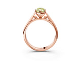 Rose gold Fancy Yellow Marquise Cut Diamond Solitaire Engagement Ring with Cathedral Setting and Four-Prong Mount_69