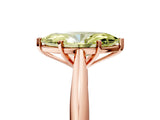 Rose gold Fancy Yellow Marquise Cut Diamond Solitaire Engagement Ring with Cathedral Setting and Four-Prong Mount_71