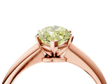 Rose gold Fancy Yellow Marquise Cut Diamond Solitaire Engagement Ring with Classic Band and Four-Prong Setting_16