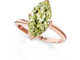 Rose gold Fancy Yellow Marquise Cut Diamond Solitaire Engagement Ring with Four-Prong Setting and Classic Band_21