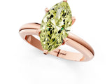 Rose gold Fancy Yellow Marquise Cut Diamond Solitaire Engagement Ring with Round Band and Four-Prong Setting_95