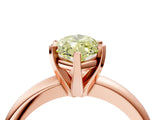 Rose gold Fancy Yellow Marquise Cut Diamond Solitaire Engagement Ring with Round Band and Four-Prong Setting_98