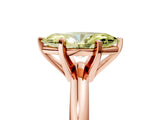Rose gold Fancy Yellow Marquise Cut Diamond Solitaire Engagement Ring with Round Band and Four-Prong Setting_99