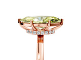 Rose gold Fancy Yellow Marquise Cut Diamond Solitaire Ring with Classic Band and Four-Prong Setting_5