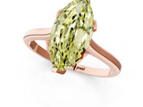 Rose gold Fancy Yellow Marquise Cut Diamond Solitaire Ring with Flower Prong Setting and Classic Band_13