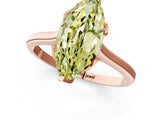 Rose gold Fancy Yellow Marquise Cut Diamond Solitaire Ring with Flower Prong Setting and Classic Band_34