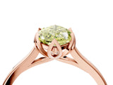 Rose gold Fancy Yellow Marquise Cut Diamond Solitaire Ring with Flower Prong Setting and Classic Band_41
