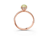 Rose gold Fancy Yellow Marquise Cut Diamond Solitaire Ring with Four-Prong Setting and Pavé Band_6