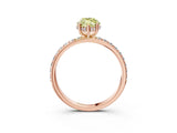 Rose gold Fancy Yellow Marquise Cut Diamond Solitaire Ring with Pavé Band and Hidden Halo_23