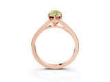Rose gold Fancy Yellow Marquise Cut Diamond Solitaire Ring with Pavé Band and Prong Setting_15