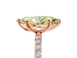 Rose gold Fancy Yellow Marquise Cut Diamond Solitaire Ring with Pave Band and Four Prong Setting_17