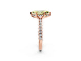 Rose gold Fancy Yellow Marquise Cut Diamond Solitaire Ring with Round  Pavé Band and Four-Prong Setting_38