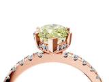 Rose gold Fancy Yellow Marquise Cut Diamond Solitaire Ring with Round  Pavé Band and Four-Prong Setting_40