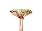 Rose gold Fancy Yellow Marquise Cut Diamond Solitaire Ring with Six-Prong Setting and Classic Band_28